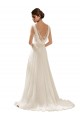 Ivory V-Neck Sleeveless Low Back A-Line Wedding Dress Townsville