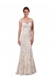 White Illusion Neck Sleeveless Sheath Sexy Wedding Dress Townsville