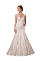 Ivory V-Neck Sleeveless Mermaid Bridal Wedding Dress Townsville