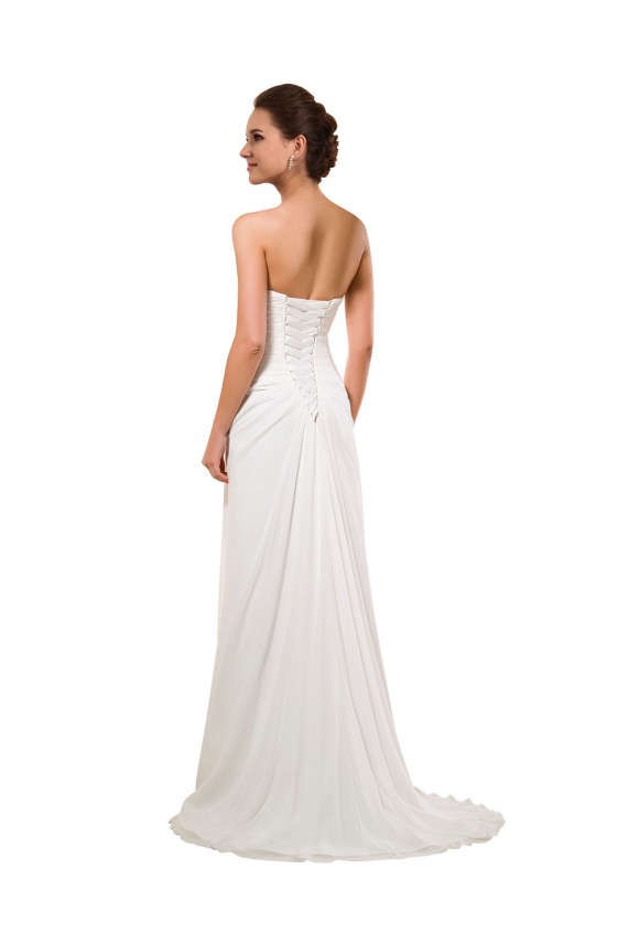 Ivory Sweetheart Sleeveless Sheath Wedding Gowns Townsville