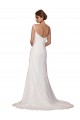 Ivory V-Neck Sleeveless Sheath Wedding Dress Townsville
