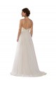 Ivory Illusion Neck Sleeveless Tulle A-Line Wedding Dress Townsville
