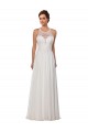 Ivory Illusion Neck Sleeveless Sheath Wedding Dress Townsville