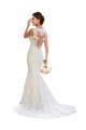 White V-Neck Sleeveless Mermaid Wedding Dress Townsville