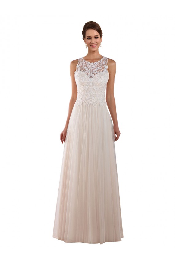 Ivory High Neck Sleeveless A-Line Boho Wedding Dress Townsville