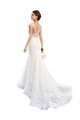 White Illusion Neck Cap Sleeves Mermaid Wedding Dress Townsville