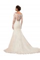 Ivory Bateau Neck Long Sleeves Mermaid Sexy Wedding Dress Townsville
