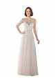 Ivory & Champagne Illusion Neck Sleeveless A-Line Boho Wedding Dress Townsville