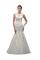 Ivory Illusion Neck Sleeveless Tulle & Lace Long Mermaid Wedding Dress Townsville