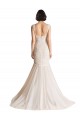 Ivory & Champagne V-Neck Sleeveless Low Back Mermaid Wedding Dress Townsville
