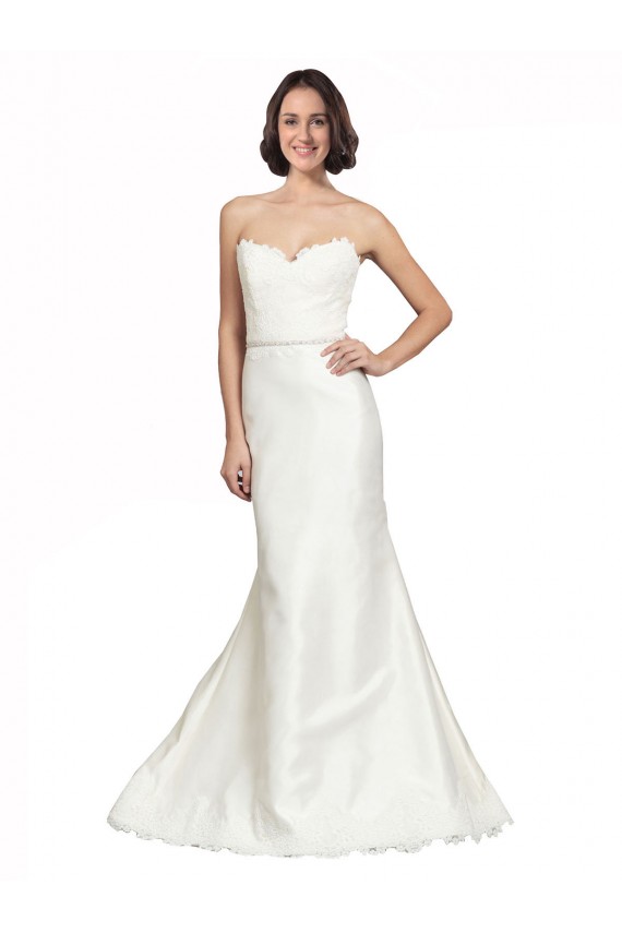 Ivory Sweetheart Sleeveless Trumpet Bridal Dress Townsville