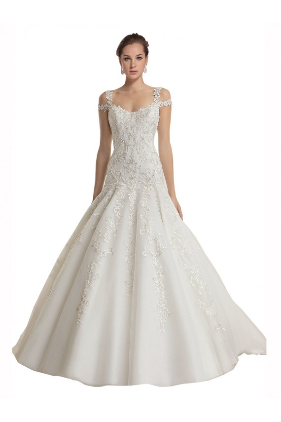 Ivory Off the Shoulder Sleeveless Mermaid Wedding Dress Townsville