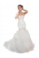 White Sweetheart Sleeveless Tulle Mermaid Wedding Dress Townsville