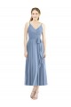 Dusty Blue Spaghetti Straps Sleeveless A-Line Bridesmaid Dress Townsville