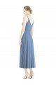 Dusty Blue Spaghetti Straps Sleeveless A-Line Bridesmaid Dress Townsville