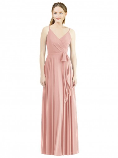 Bliss Pink V-Neck Sleeveless A-Line Formal Dress / Bridesmaid Dress Townsville