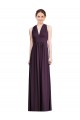 Grape V-Neck Sleeveless A-Line Bridesmaid Dress Townsville