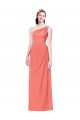 Coral One Shoulder Sleeveless A-Line Bridesmaid Dress Townsville