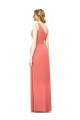 Coral One Shoulder Sleeveless A-Line Bridesmaid Dress Townsville