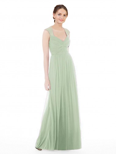 Sage Sweetheart Cap Sleeves A-Line Formal Dress / Bridesmaid Dress Townsville
