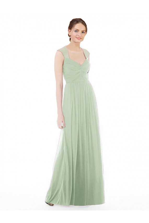 Sage Sweetheart Cap Sleeves A-Line Formal Dress / Bridesmaid Dress Townsville