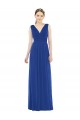 Royal Blue V-Neck Sleeveless A-Line Bridesmaid Gowns Townsville