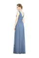 Dusty Blue V-Neck Sleeveless A-Line Semi Formal Evening Dress / Bridesmaid Dress Townsville