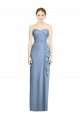 Dusty Blue Strapless Sleeveless Sheath Bridesmaid Dress Townsville