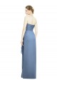 Dusty Blue Strapless Sleeveless Sheath Bridesmaid Dress Townsville