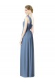 Dusty Blue One Shoulder Sleeveless A-Line Bridesmaid Dress Townsville