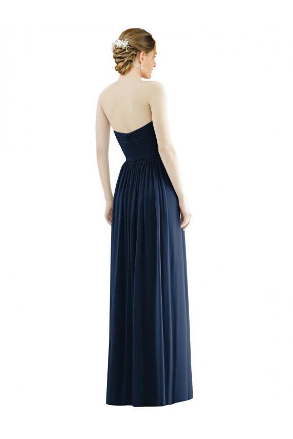 Dark Navy Strapless Sleeveless A-Line Formal Evening Gown / Bridesmaid Dress Townsville