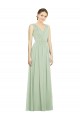 Sage V-Neck Sleeveless V-Back A-Line Bridesmaid Dress Townsville