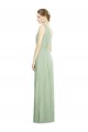 Sage V-Neck Sleeveless V-Back A-Line Bridesmaid Dress Townsville