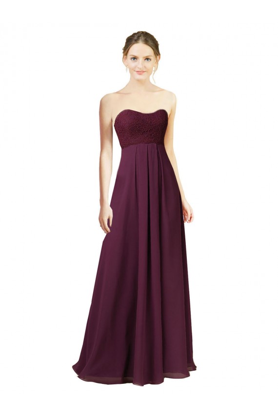 Grape Sweetheart Sleeveless Chiffon A-Line Bridesmaid Dress Townsville
