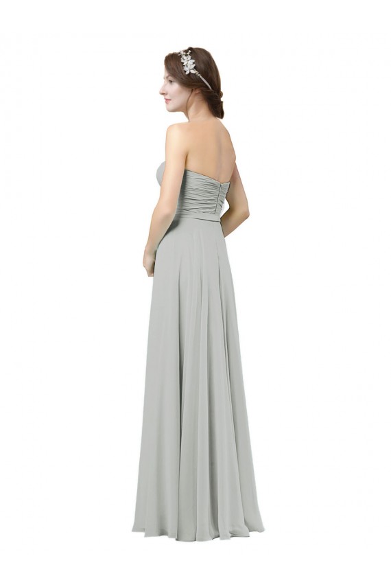 Silver Sweetheart Sleeveless A-Line Bridesmaid Dresses Townsville