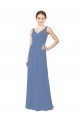 Windsor Blue V-Neck Sleeveless Sheath Bridal Party Dress Townsville