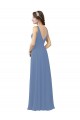 Windsor Blue V-Neck Sleeveless Sheath Bridal Party Dress Townsville