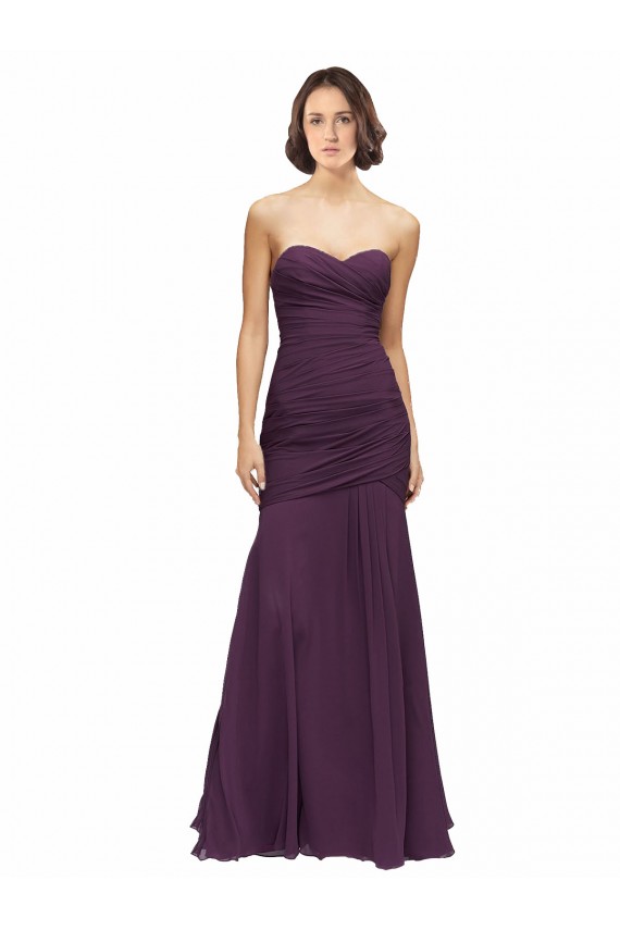 Grape Sweetheart Sleeveless Mermaid Bridesmaid Dress Townsville