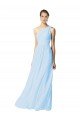 Light Sky Blue One Shoulder Sleeveless A-Line Bridesmaid Dress Townsville