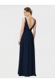 Dark Navy V-Neck Sleeveless A-Line Bridesmaid Dresses / Formal Dresses Townsville