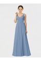 Dusty Blue Sweetheart Sleeveless A-Line Bridesmaid Gown Townsville