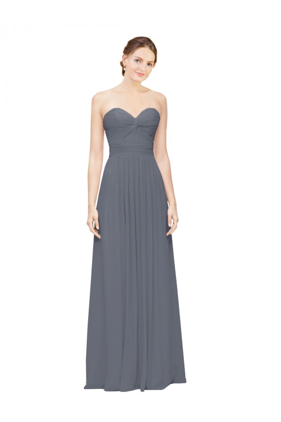 Slate Grey Sweetheart Sleeveless A-Line Bridesmaid Dress Townsville
