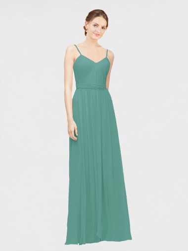 Icelandic Silver V-Neck Sleeveless A-Line Bridesmaid Dress / Evening Dress Townsville