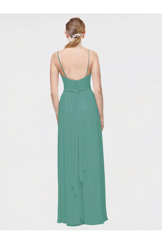 Icelandic Silver V-Neck Sleeveless A-Line Bridesmaid Dress / Evening Dress Townsville