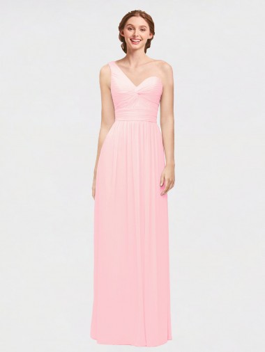 Pink Sweetheart Sleeveless Soft Chiffon A-Line Bridesmaid Dress Townsville