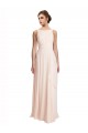 Cream Pink High Neck Sleeveless V-Back A-Line Bridesmaid Dress / Evening Dress Townsville