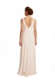 Cream Pink High Neck Sleeveless V-Back A-Line Bridesmaid Dress / Evening Dress Townsville