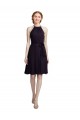 Grape High Neck Sleeveless A-Line Bridesmaid Dress Townsville