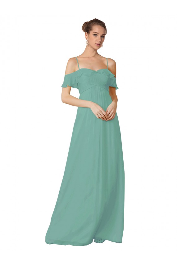 Seaside Spaghetti Straps Flutter Sleeves A-Line Bridesmaid Dress Townsville