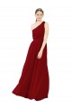 Burgundy One Shoulder Sleeveless A-Line Bridal Party Dress / Evening Dress Townsville